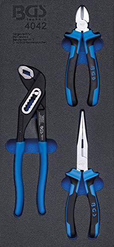 BGS 4042 | Insert de servante d'atelier 1/3 : Jeu de pinces | 3 pièces