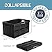 CleverMade Collapsible Storage Bins - Obsidian 3 Pack 46L - Stackable Containers Heavy Duty Capacity Folding Crates - Space-Saving for Home