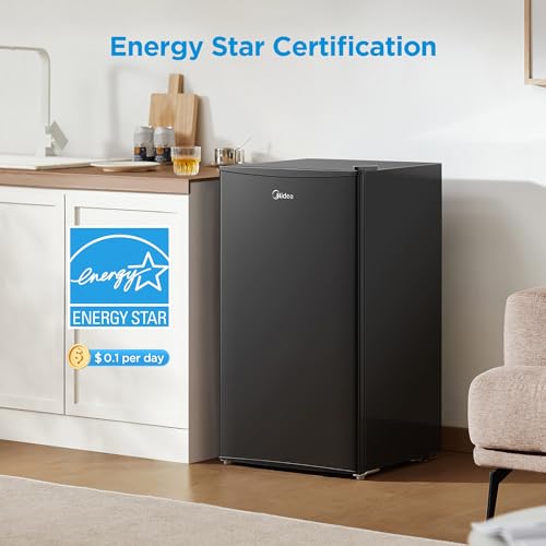 Image of Midea 3.3 Cu.ft Compact Fridge, Energy Star Certified, Low Noise for Office
