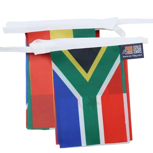 Image of AZ FLAG Football Africa Cup of Nations 2015 5 meters BUNTING Flag 16 flags 9'' x 6'' - CAN STRING flags 15 x 21 cm