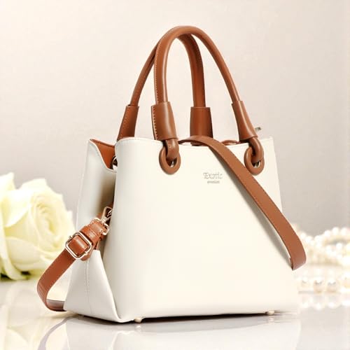 Image of EXOTIC Premium Sophisticated Structured Handbag | with Dual Handles | Adjustable Strap | Spacious Compartments (Heritage Charm Collection)
