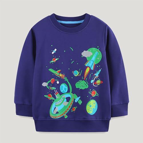 Boys Sweatshirts Casual Sweatshirts Cotton Sweatshirts Long Sleeve T-shirts Crew Neck Cartoon Tops for Boys-3864
