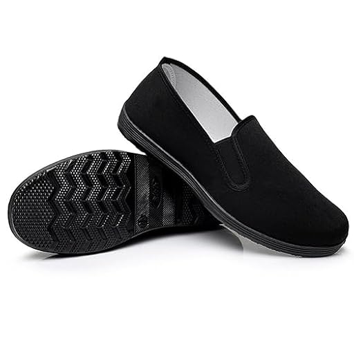Zapatillas de Estilo Chino para Artes Marciales Kung Fu, Zapatos de Tai Chi, Suela de Goma, Unisex, Color Negro, Talla 4,5 para Hombre y 6 para Mujer | Ya disponible en tu tienda friki favorita! En mundofriki.es!