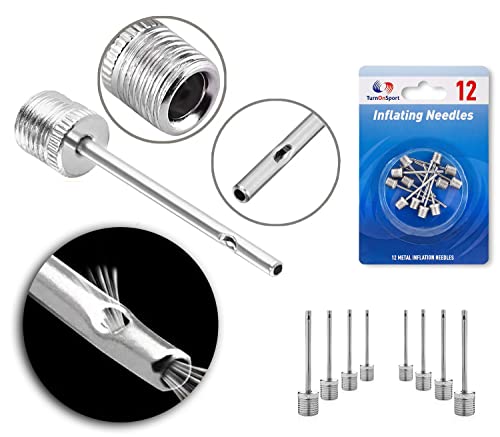 Air Ball Pump Needles Inflatables - Basketball Ball Pump Inflation Needles | Inflator Needle For Soccer Rugby Football Volleyball Sports Balls | Turnonsport Inflatable Air Pump Needles Adapter 12 Set #TOP5