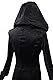 Taeyue Halloween Karneval Mittelalter Kapuzenkleid Cosplay Kostüm Outfits Halloween Anzüge Damen Schwarz XL