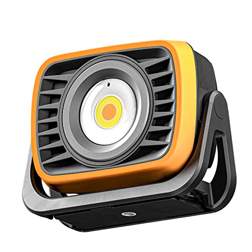ZCHBAO 2000 Lumens Rechargeable Work Light, Magnetic Light with 8000mAH Power Bank, IP54 LED Work Lights for Mechanics. Portable Work Light Rechargeable Flood Light Cordless Led Work Light (Orange)