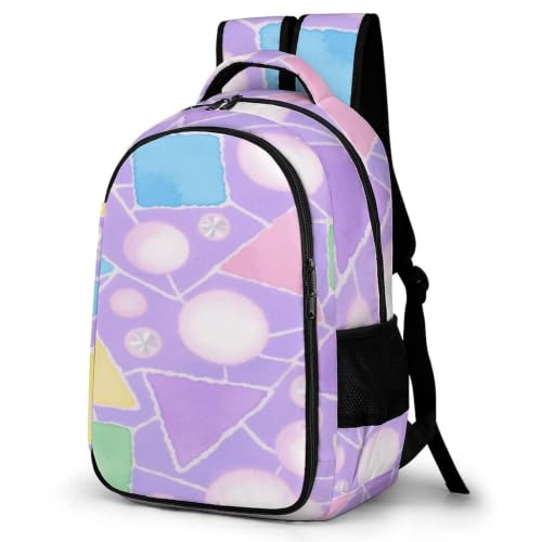 Mochila para portátil con puntos de luz geométricos y ergonómica
