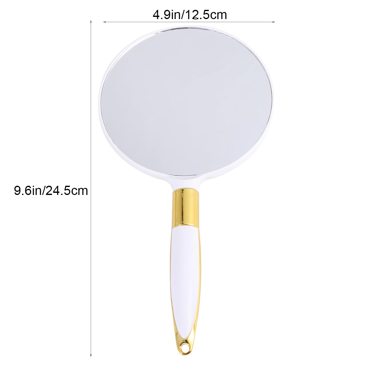 Mipcase Vintage Round Handheld Makeup Mirror Portable Cosmetic Vanity Mirror with Handle Compact Lightweight for Travel and Daily Use - Image 2