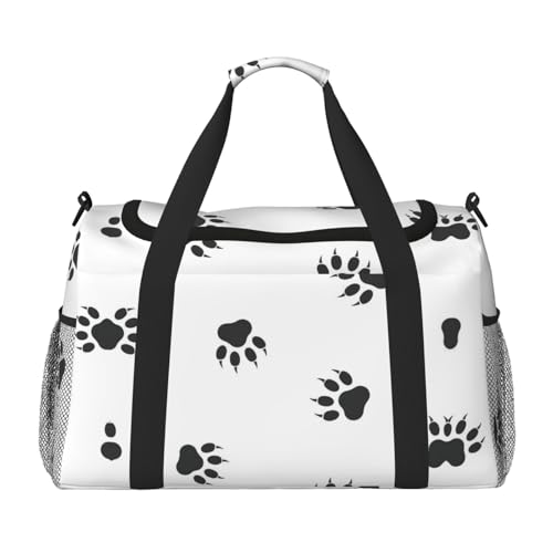 Sac de voyage pliable imperméable avec motif pattes d'ours