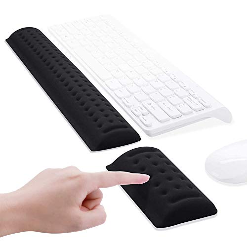 Ergonomisches Tastatur- und Maus-Handgelenkauflage-Set, Memory-Schaum-Unterstützung mit rutschfester Unterseite für komfortables Spielen, Büro und Heimcomputer