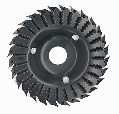 Szliyands 202 Wood Carving Disc, Grinder Wood Tungsten Carbide Grinding Wheel Grinder Shaping Disc Bore Wood Sanding Carving Tool Woodworking Angle Grinder Attachment cover