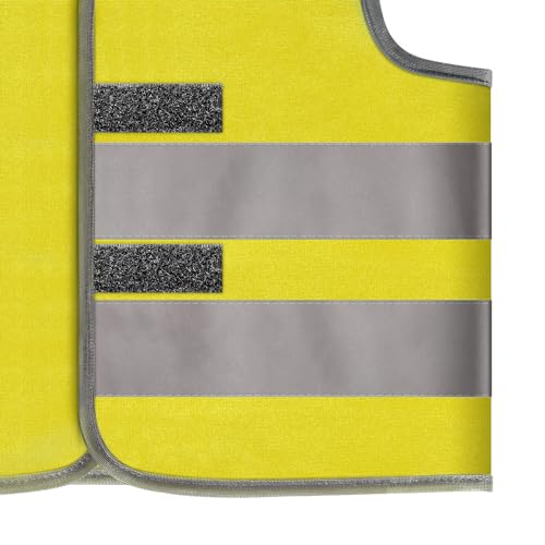 reer MyBuddyGuard Kinderwarnweste | Sicherheitsweste für Kleinkinder und Kinder | Reflektierend | Neongelb | Größe 80-104