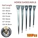 Yiodauh Horseshoe Nails 100 Pcs Steel E2-E8 Hoof Nails – Practical Horse Equipment for Shoe Repair, Harness Upkeep & Riding Essentials(100Pcs E8 60.5mm)