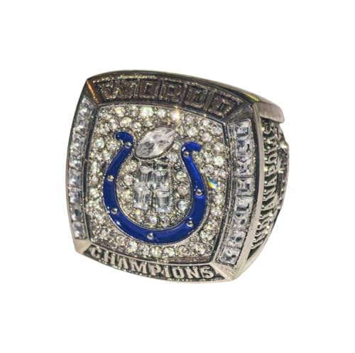 IN 2006 Super Football Champion Ring Colt & Silver with Senior FrameBox Senior Luxury Gift Sport Fan Series Events Showcased Celebrate Victory Adult