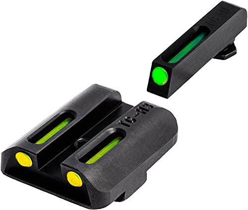 Image of TRUGLO TFO Tritium & Fiber-Optic Handgun Sight | Snag-Resistant Front & Rear Bright Night Sights, Compatible with Glock Handguns