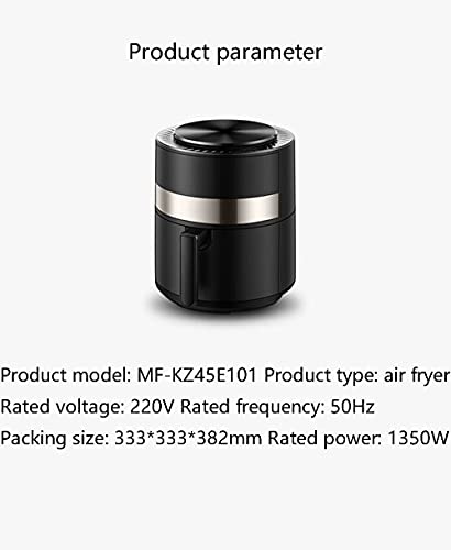 CJDM Heißluftfritteuse, 4,5 l ölfreie elektrische Haushaltsfritteuse mit großem Fassungsvermögen, Bratpfannen-Pommes… – Bild 3
