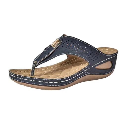 Sandalias de tacón de cuña para mujer, para primavera, verano y otoño, con puntera gruesa, informales, de playa, a la moda, talla grande, ligeras, suaves, sandalias de verano para mujer, 12 pulgadas
