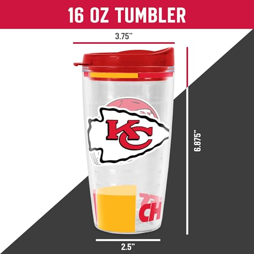 Image of Rico Industries NFL Football Double Wall Classic 16oz Or 20oz Tritan Tumbler W Lid
