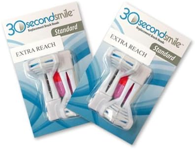 Extra Reach Standard Soft (2 Pack) Replacement Dual Heads - Reduces Plaque, Whiter Teeth, Healthier Gums, Fresher Breath - Dentist Recommended
