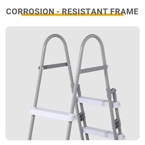 Escalera para Piscina Elevada 4 Peldaños Doble Cara Plegable miniatura 7