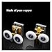 Canvia Shower Door Rollers All Copper Double-Wheel Sliding Shower Door Roller Bearing Wheel Runners Up and Down Replacement (Color : Up, Size : 4PCS)