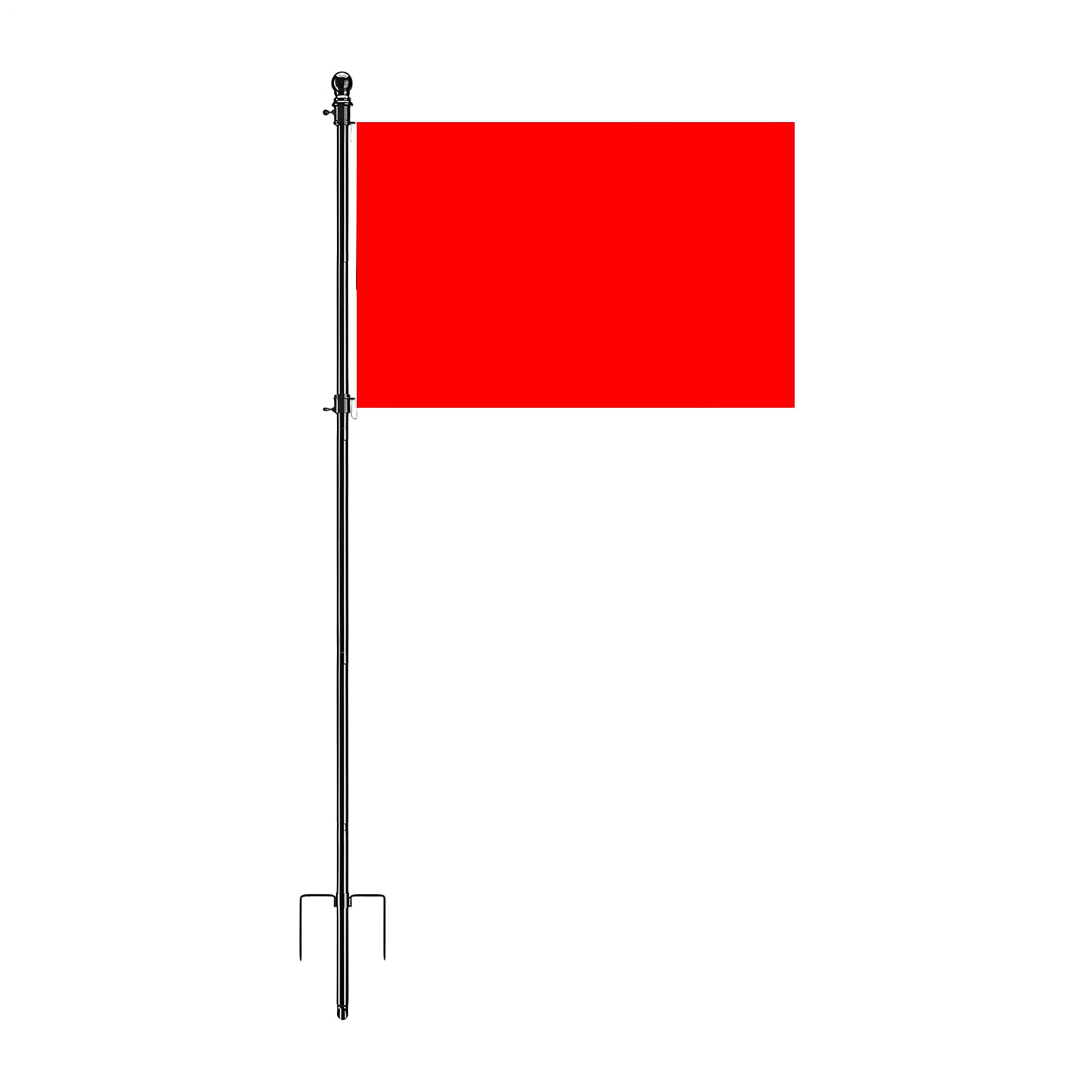 Mât de drapeau de jardin hauteur réglable 1,2 m support extérieur pour événement sportif