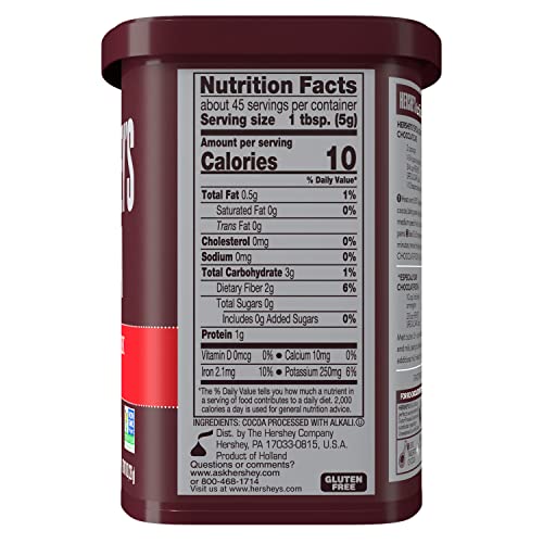 Hershey's Natural Unsweetened Cocoa, Baking Supplies, 8 Oz Cans (12 Count) #TOP1