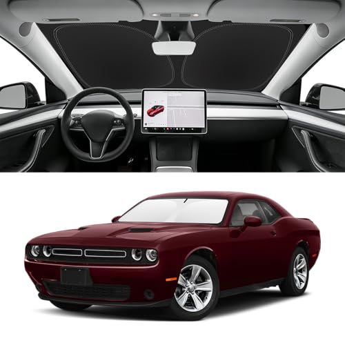Image of Custom Fit Windshield Sun Shade for Dodge Challenger 2015-2023