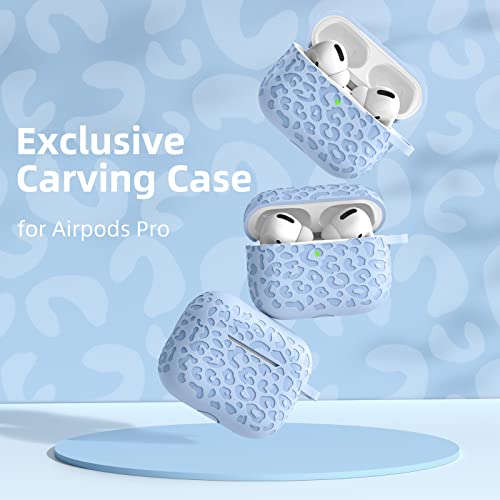 Lerobo Case For Airpods Pro 2/Airpods Pro Case Cover, Engraving Cover For Apple Airpods Pro 2Nd/1St Generation Case With Keychain, Full Protective Soft Cover, Front Led Visible, Leopard Lilac #TOP1
