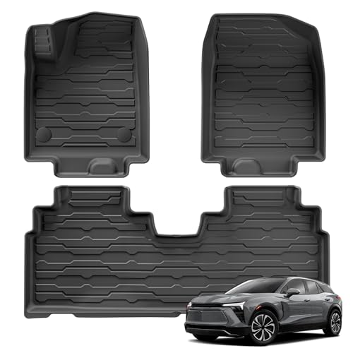 SMABEE Floor Mats Fit for 2024 2025 2026 Honda Prologue & Chevy Blazer EV & 2023-2025 Cadillac Lyriq All Weather Floor Liners for Blazer EV Accessories TPE Car Mats 1st& 2nd Row