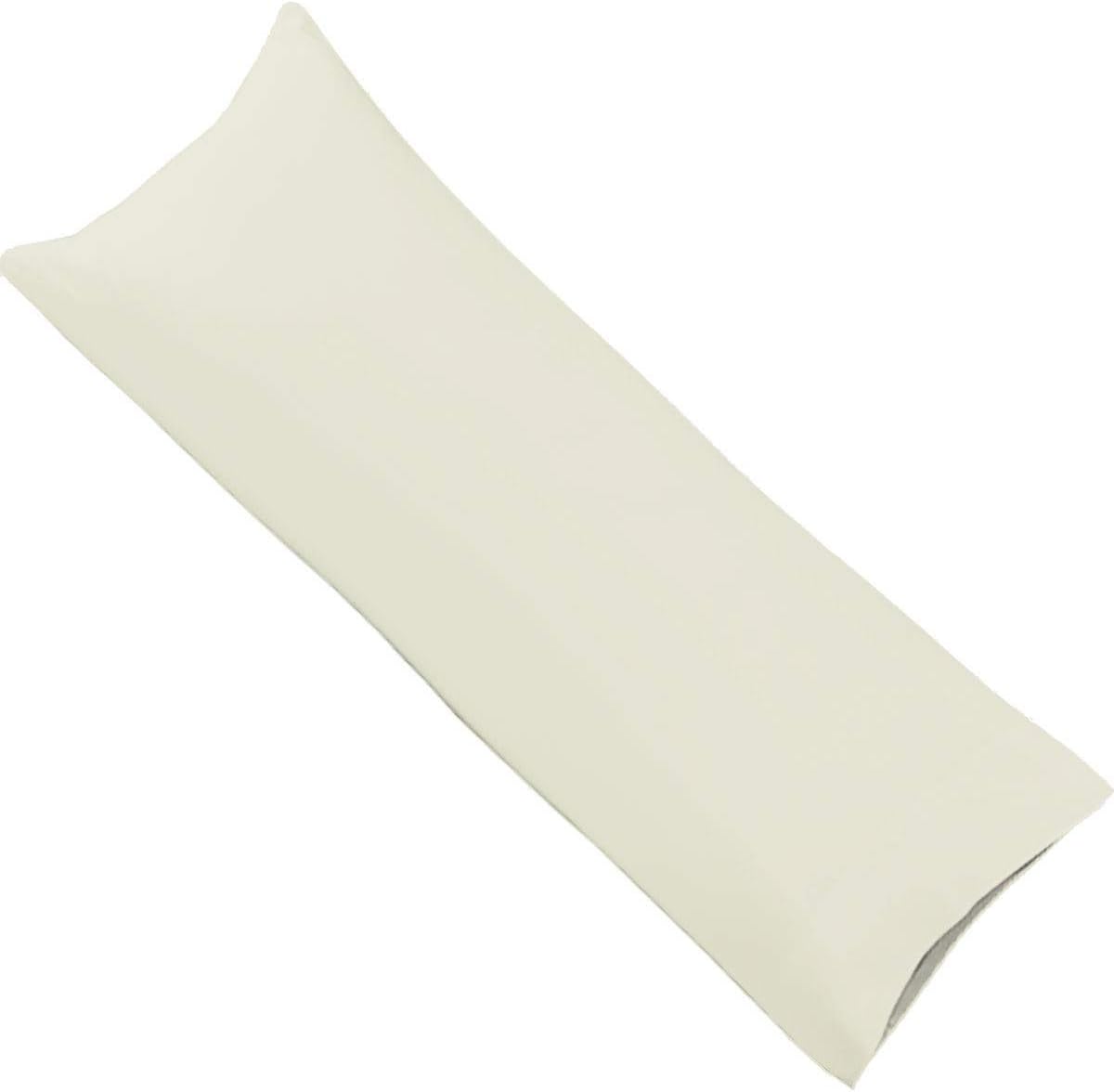 AB Lifestyles Body Pillowcase 21x60 100 Percent Pima Cotton Sateen 300 Thread Count Soft Ivory Made in USA Breathable Durable Body Pillow Cover for RV Home Bedding