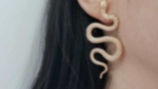 Snake Earrings For Women - Gothic Punk Dangle Studs, Hypoallergenic Animal Jewelry