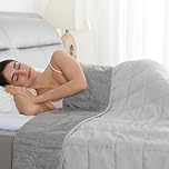 Weighted Blankets 12lbs Twin Size, Cooling Weighted Blanket for Hot Sleepers, Microfiber Double-Sided Weighted Blanket Cool and Cozy for All Season, 48 x 72 inches, Grey