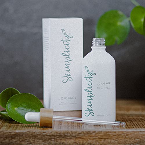 Skinplicity Organic Quality Cold Pressed Jojoba Oil - 100ml - Intensive Care for Skin and Hair - Vegan, Cruelty - Image 3