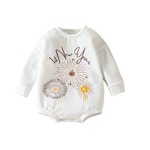 Baby Girl Boy Crewneck Sweatshirt Long Sleeve Romper Oversized Sweater Bodyusuit Pullover Tops Clothes