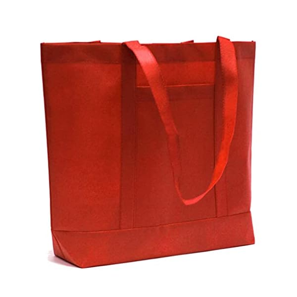 Grocery Tote Bag 100CT Heavy Duty Large Gift Bags & Super Strong, Reusable Eco Friendly