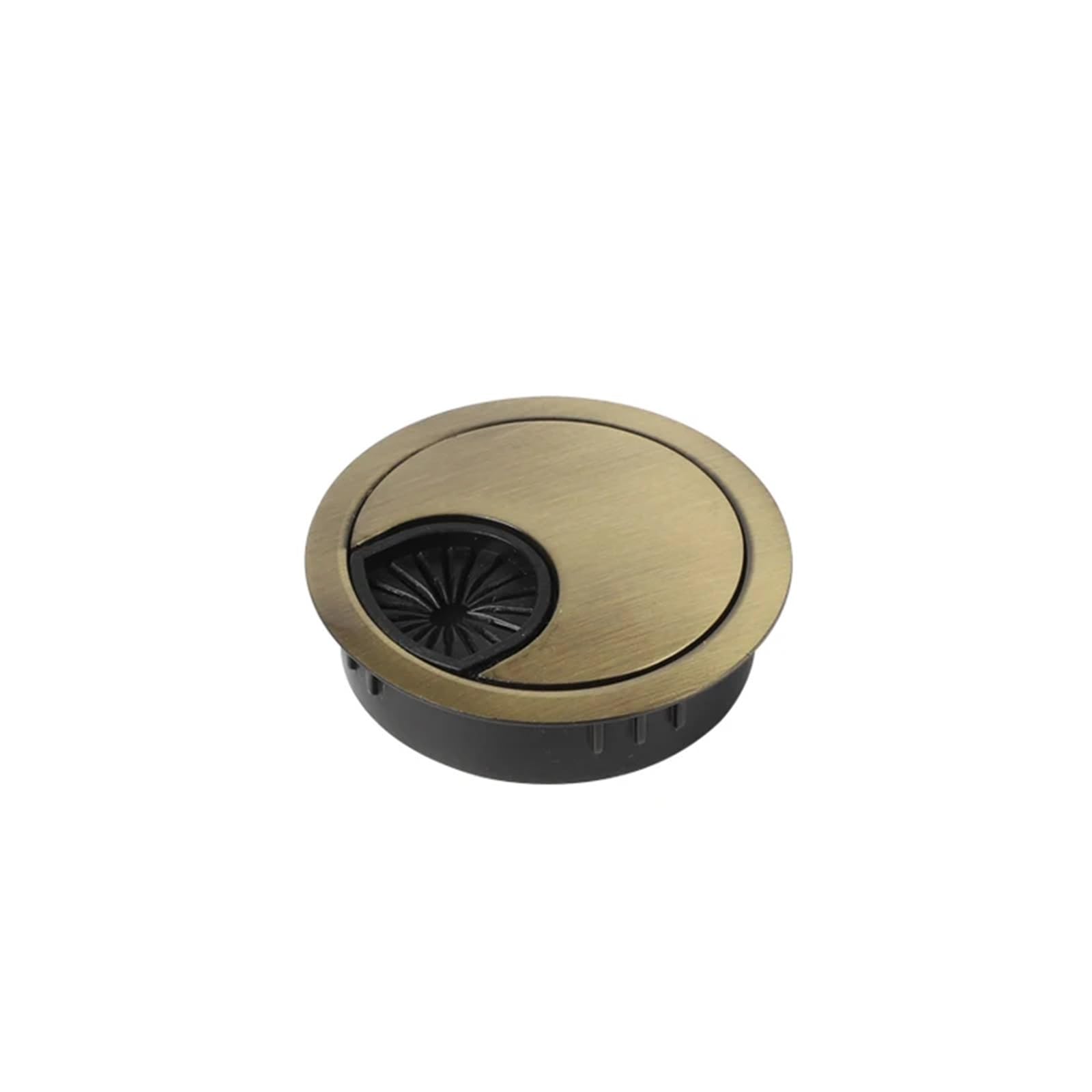 Pasacables Escritorio Placa de cubierta for orificios alambre, redonda 50-60 mm | Caja de roscado for ordenador, decoración de escritorio, negro y plateado(Bronze color,20pcs,50mm)