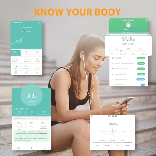 Modone BF1909-BT-1 Professional Body Fat Scale, Most Accurate Digital Smart Bathroom Scale thumb #5