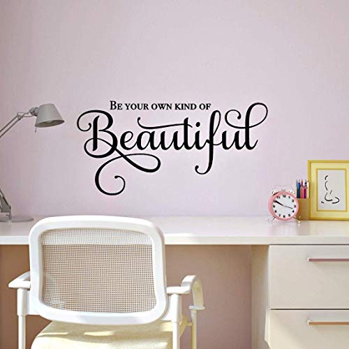 Be Your Own Kind of Beautiful Inspirational Wall Decal, Mirror Qu...