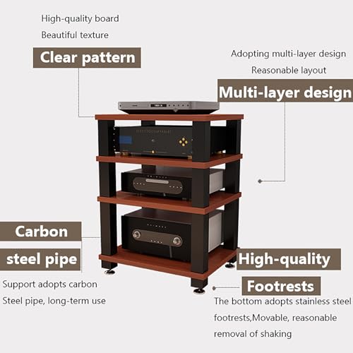 Mobiletto portaoggetti per Console di Gioco e Audio, Torre Porta Dvd e Videogiochi con Ripiani Regolabili, Elegante Organizer per Soggiorno o Centro di intrattenimento.
