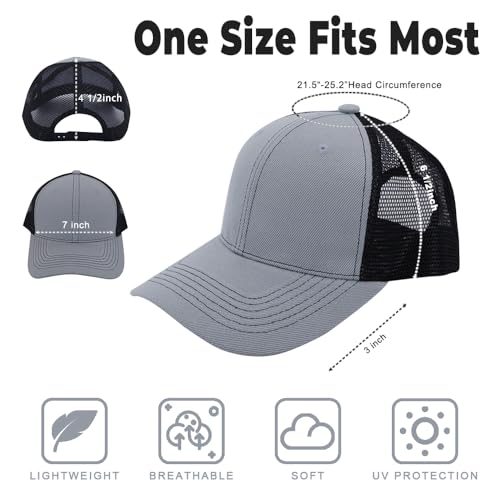 Image of ZH 12 Pack Mesh Trucker Hats, Bulk Baseball Caps for Men and Women, Trucker Cap Wholesale