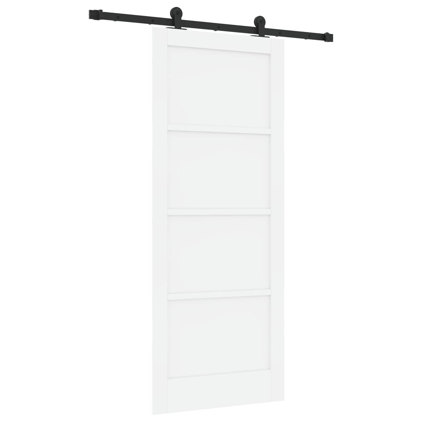 Puerta corredera Orkdal de madera maciza de pino, 83 x 202 cm, blanco