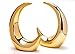 ZTTTBJ 2 Pieces Gold Small Animal Statue Moon Statue Decor Modern Style Ceramic Moon Figurines Statues for Home Decor Accents Living Room Office Table Bookshelf Desk Bedroom Decorative Objects