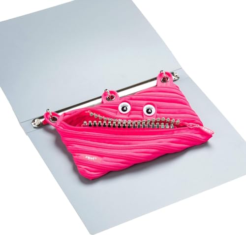 Image of ZIPIT Grillz 3-Ring Pencil Case, Pink