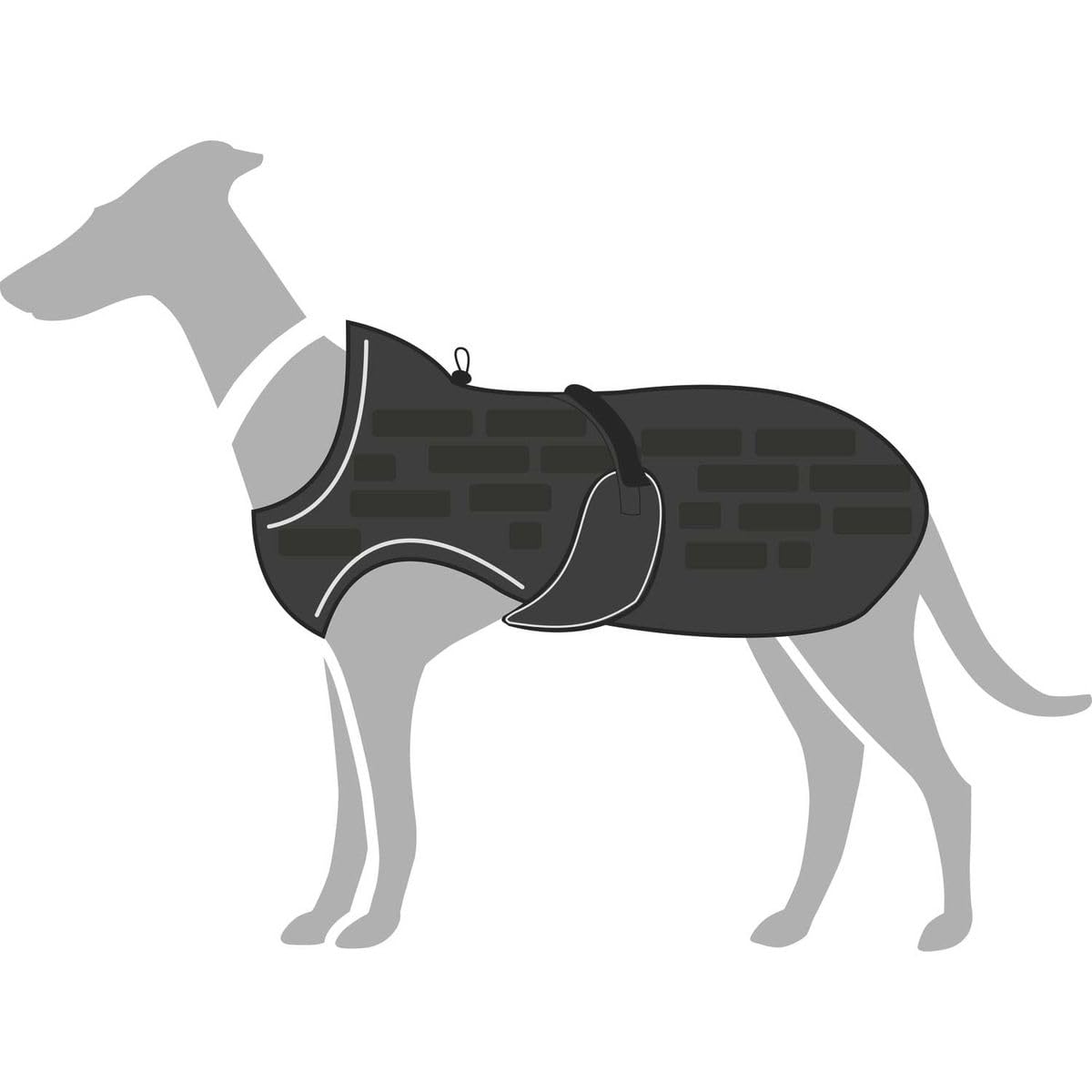 HUNTER Hundemantel Monaco 45, schwarz