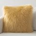 Phantoscope Decorative New Luxury Series Merino Style Ginger Faux Fur Throw Pillow Case Cushion Cover 18" x 18" 45cm x 45cm