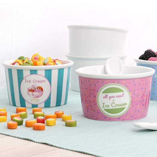 Holst Porzellan ES 302 SET Porzellan 6-tlg. Eisbecher Gelateria...
