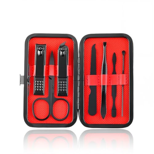 7-teiliges Maniküre Pediküre Set, Nagelknipser Set, Mode Edelstahl Nagelknipser Kit, Professionelle Beauty Nagelpflege Kit für Zuhause, Reisen