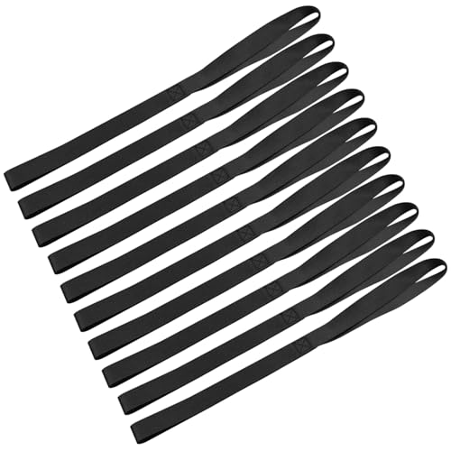 Gudalea 10 pezzi Anelli di Fissaggio, Cinghie di Fissaggio Morbide, Cinghie di Fissaggio Del Carico, 46cm Cinghia di Fissaggio In Nylon per Bicicletta Moto Auto Dirtbike ATV Trasporto, 46 x 2,5cm