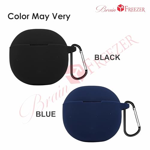 Image of GENERIC Case Cover Compatible with bAot Airdopes 181 /183 Protective Soft Silicone Case Cover with Hook (Only Cover) (Dark Blue)